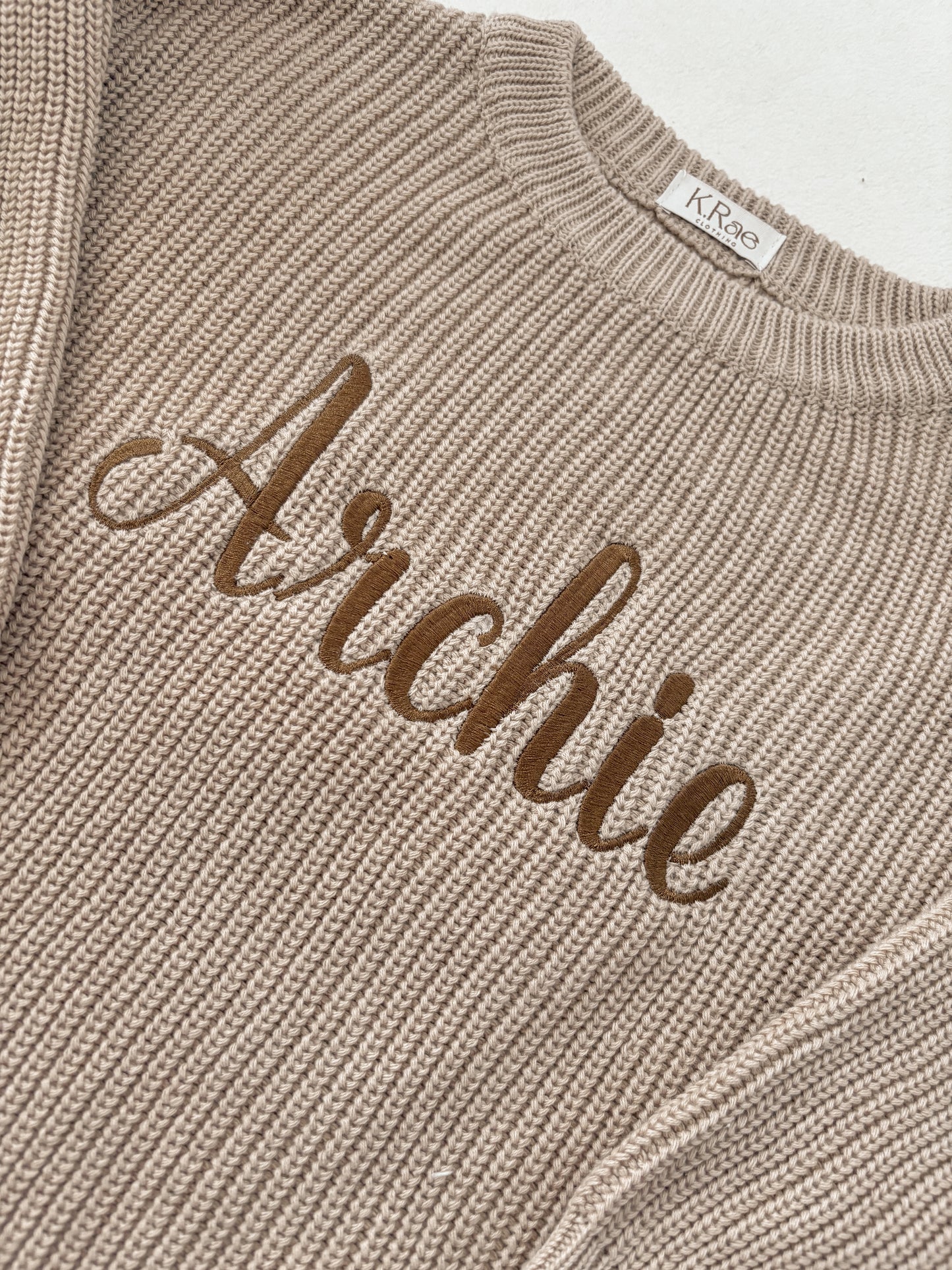 Personalised Knitted Jumper - Embroidery