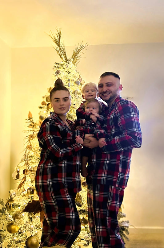 Personalised Adult Tartan Christmas Pjs