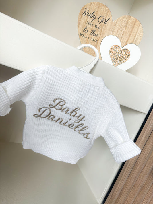 Personalised Newborn Cardigan