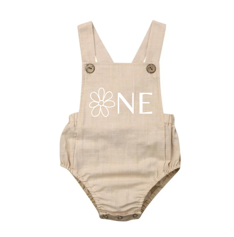 Birthday Dungaree Romper - Girl