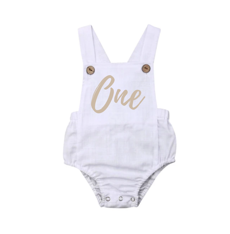 Birthday Dungaree Romper - Boy