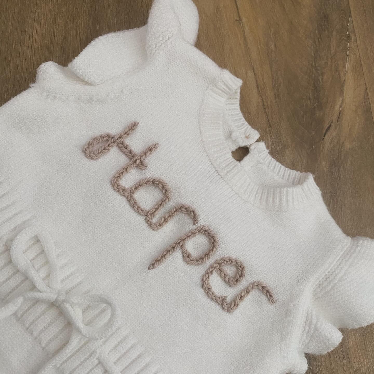 Personalised Knitted Romper