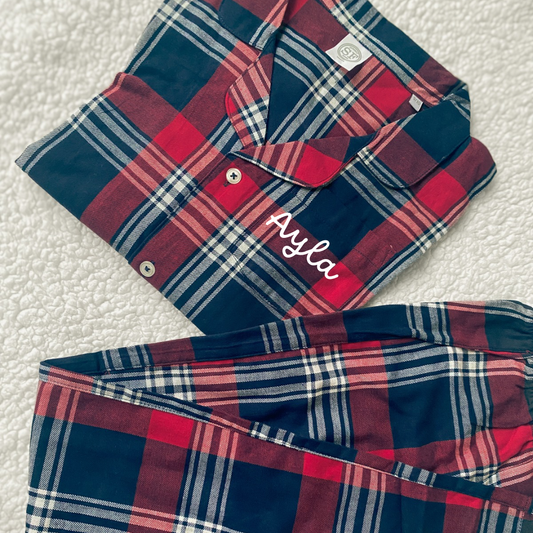 Personalised Tartan Christmas Pjs